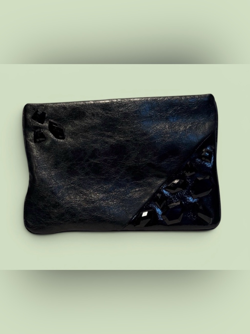 Gianni Bini Black Clutch with Unique Cutouts